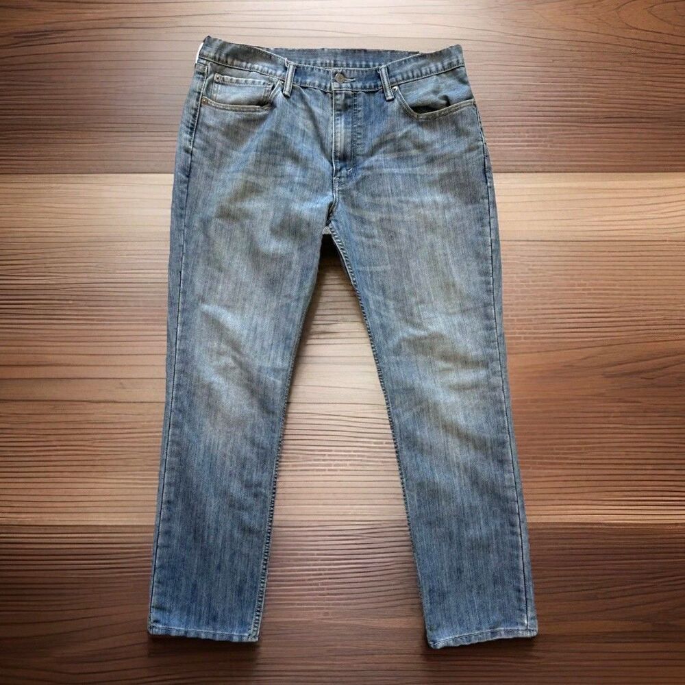 Levi's 511 Mens Size 36x30 Light Wash Denim Blue Jeans Straight Short